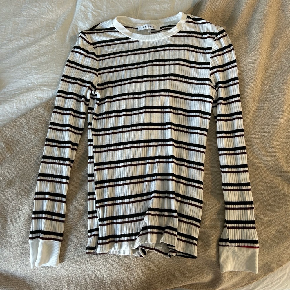 Frame Longsleeve Striped Crew Sweater